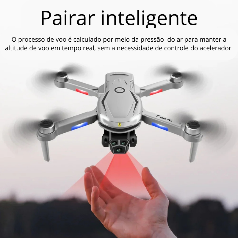 Novo drone sem escova v888 8k profissional hd câmera tripla para evitar obstáculos sem gps posicionamento de fluxo óptico rc quadcopter brinquedos