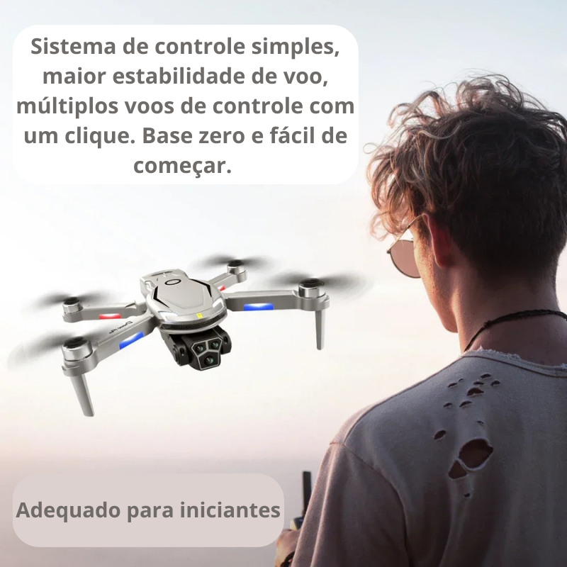 Novo drone sem escova v888 8k profissional hd câmera tripla para evitar obstáculos sem gps posicionamento de fluxo óptico rc quadcopter brinquedos