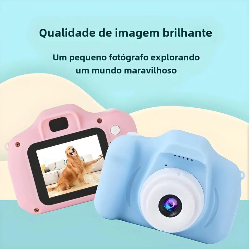 Mini Câmera Digital Infantil - Tira Fotos e Vídeos